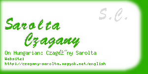 sarolta czagany business card